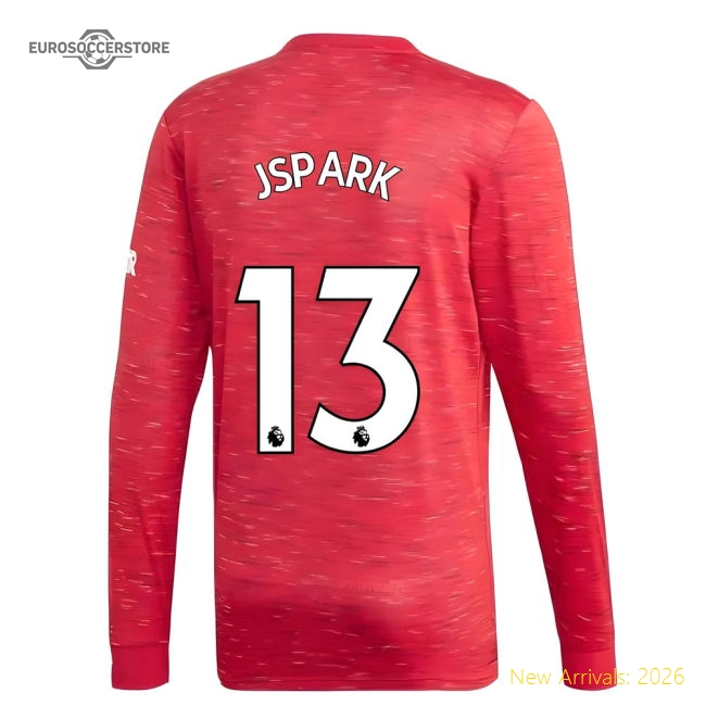 2020-2021 Man Utd Adidas Home Long Sleeve Shirt (J.S.PARK 13)-Football Jersey Hub