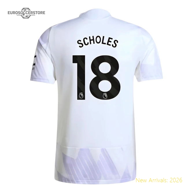 2025-2026 Man Utd Authentic Away Shirt (Scholes 18)-Football Jersey Hub