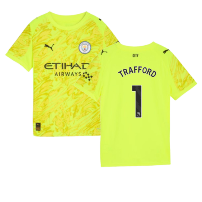 2025-2026 Man City Goalkeeper Third Shirt (Yellow) - Kids (Trafford 1)-Football Jersey Hub