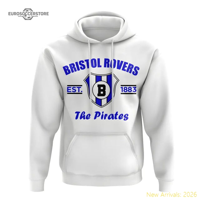 Bristol Rovers Established Hoody (White) Jersey Fan Match Day Apparel-PitchVibe Kits