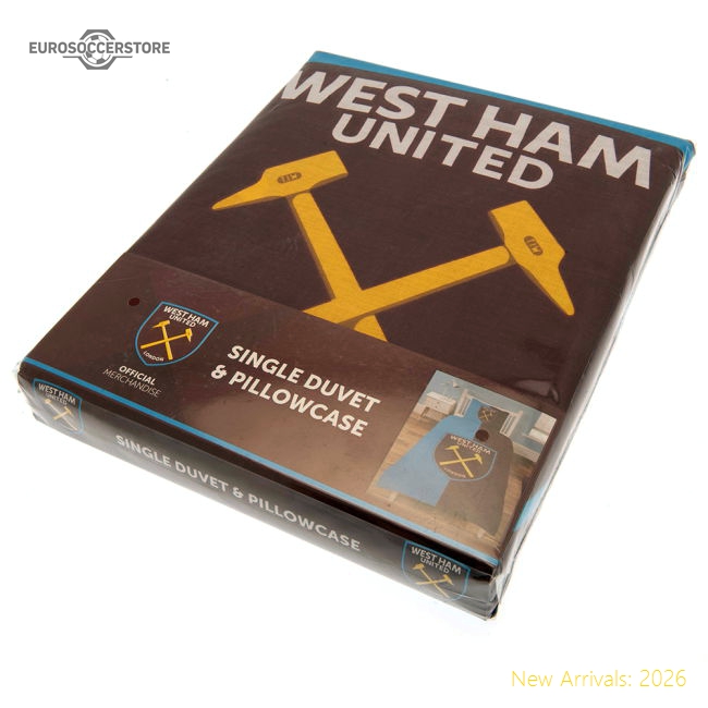 West Ham United FC Colour Split Single Duvet Set-Vantage Point Soccer