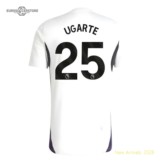 2025-2026 Man Utd Training Jersey (White) (Ugarte 25)-Football Jersey Hub