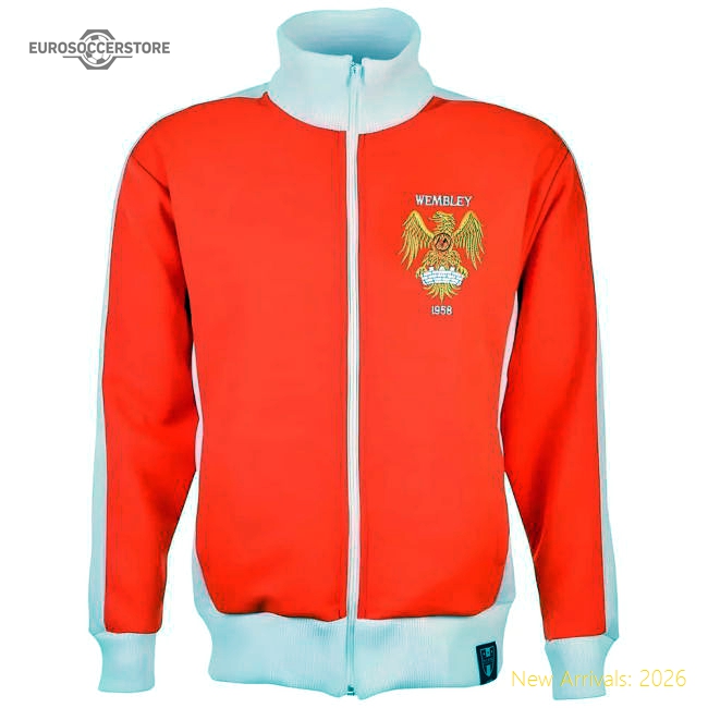 Manchester Reds 1958 style Retro Track Top-Football Jersey Hub