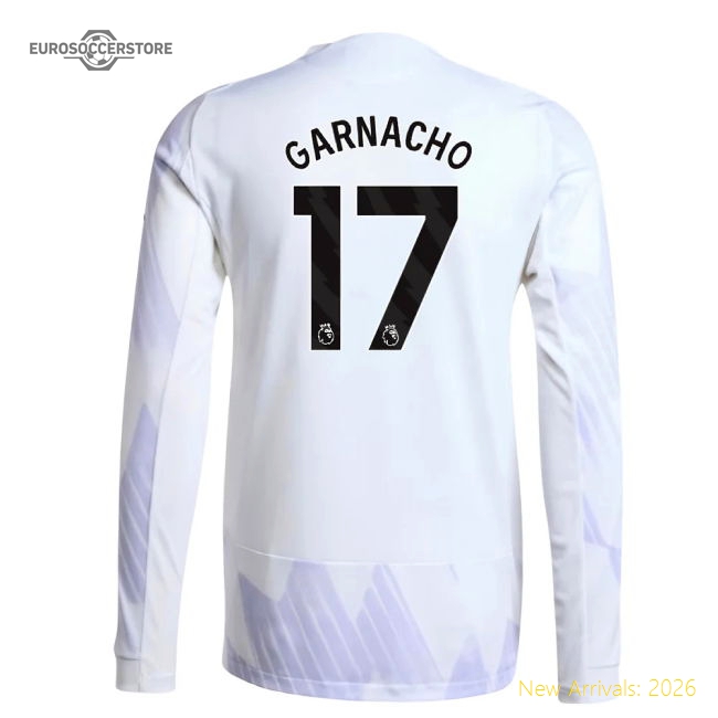 2025-2026 Man Utd Authentic Long Sleeve Away Shirt (Garnacho 17)-Football Jersey Hub