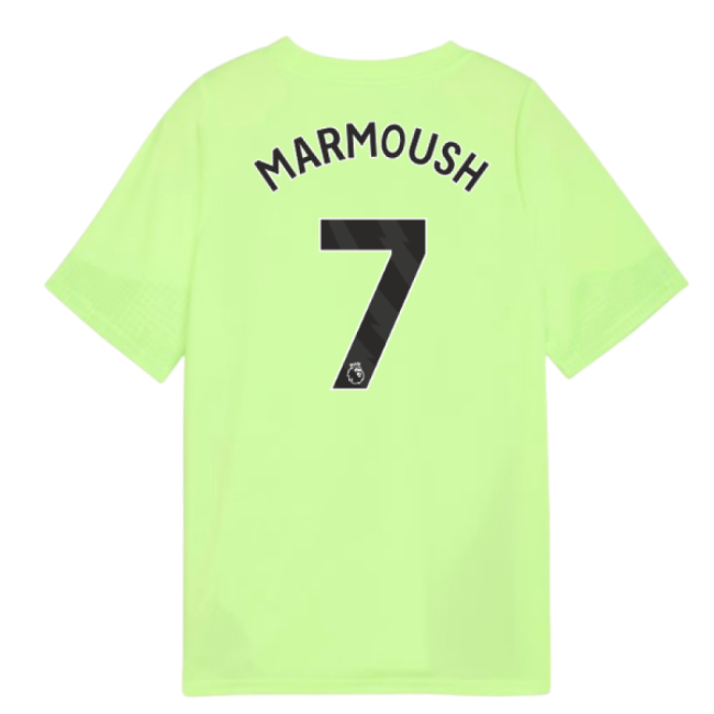 2025-2026 Man City Training Jersey (Fizzy Apple) - Kids (Marmoush 7)-Football Shirts Shop