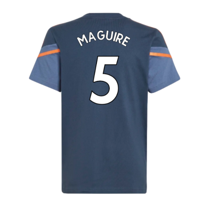 2022-2023 Man Utd Training Tee (Crew Navy) - Kids (MAGUIRE 5)-Football Jersey Hub