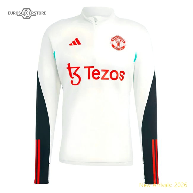 2023-2024 Man Utd Training Top (White)-Football Jersey Hub