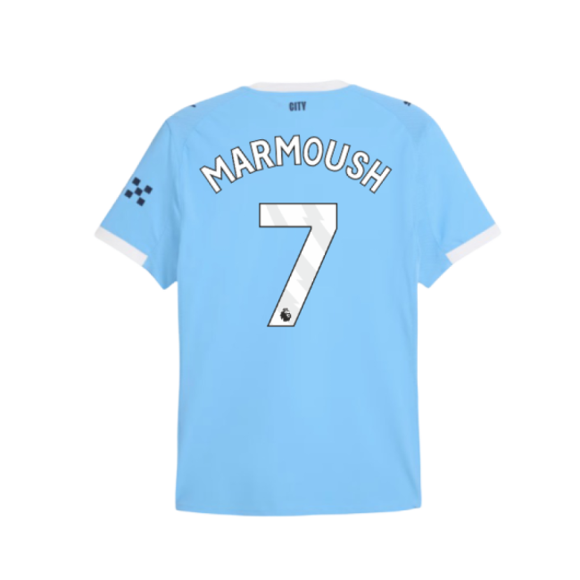 2025-2026 Man City Authentic Home Shirt (Marmoush 7)-Football Shirts Shop
