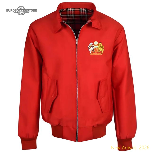 Manchester Reds 1970's Red Harrington Jacket-Football Jersey Hub