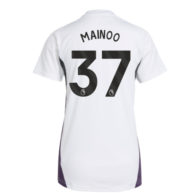 2025-2026 Man Utd Training Jersey (White) - Womens (Mainoo 37)-Football Jersey Hub