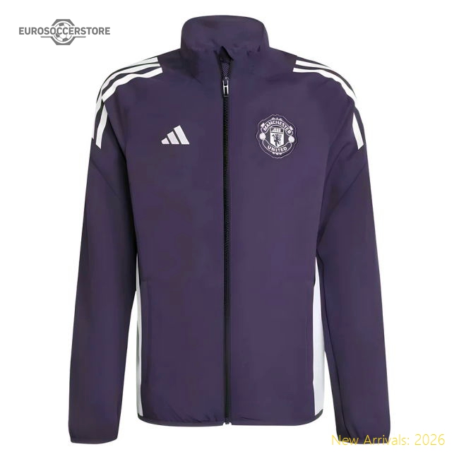 2025-2026 Man Utd Presentation Jacket (Aurora Plum) - Kids-Football Jersey Hub