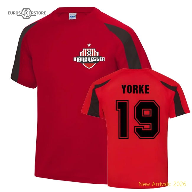 Dwight Yorke Man Utd Sports Training Jersey (Red)-Football Jersey Hub