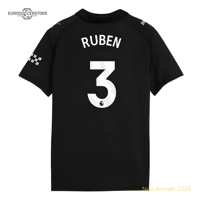 2025-2026 Man City Away Shirt (Kids) (Ruben 3)-Football Jersey Hub