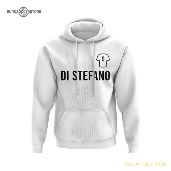 Alfredo Di Stefano Real Madrid Number Hoody (White)-BuySoccerJersey Hub