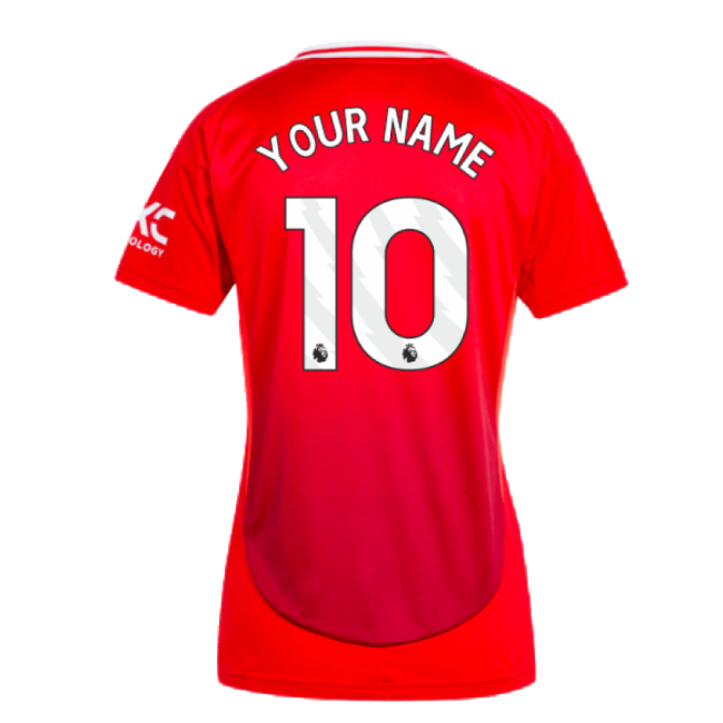 2024-2025 Man Utd Home Shirt (Womens) (Your Name)-Football Jersey Hub