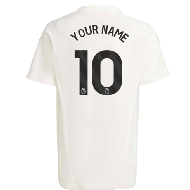 2023-2024 Man Utd Training Tee (White) - Kids (Your Name)-Football Jersey Hub