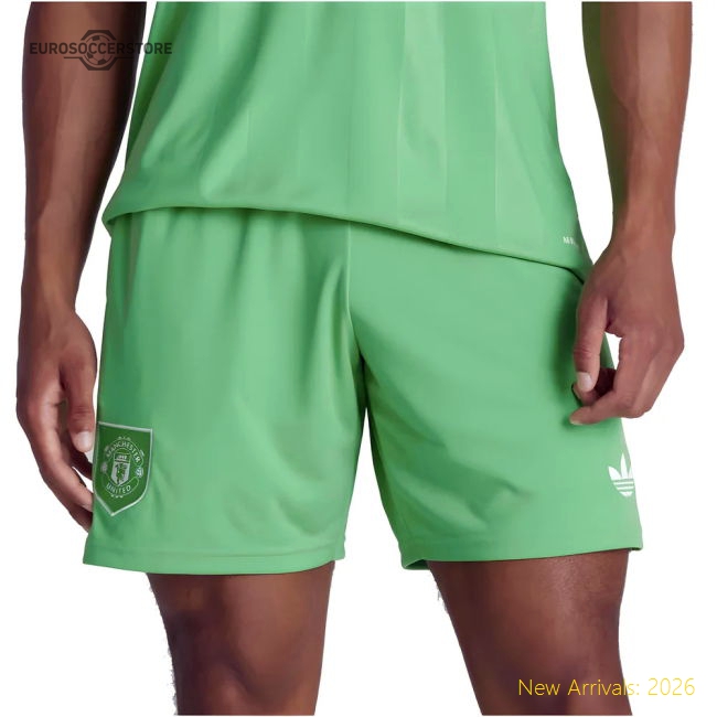 2025-2026 Man Utd Third Goalkeeper Shorts (Green)-Football Jersey Hub