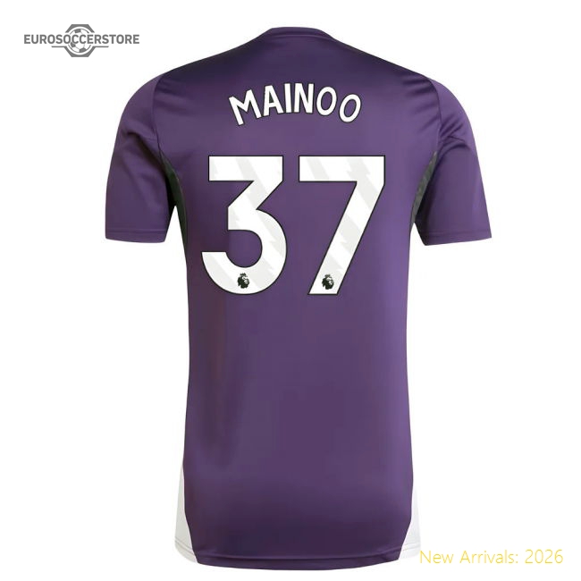 2025-2026 Man Utd Training Jersey (Aurora Plum) (Mainoo 37)-Football Jersey Hub