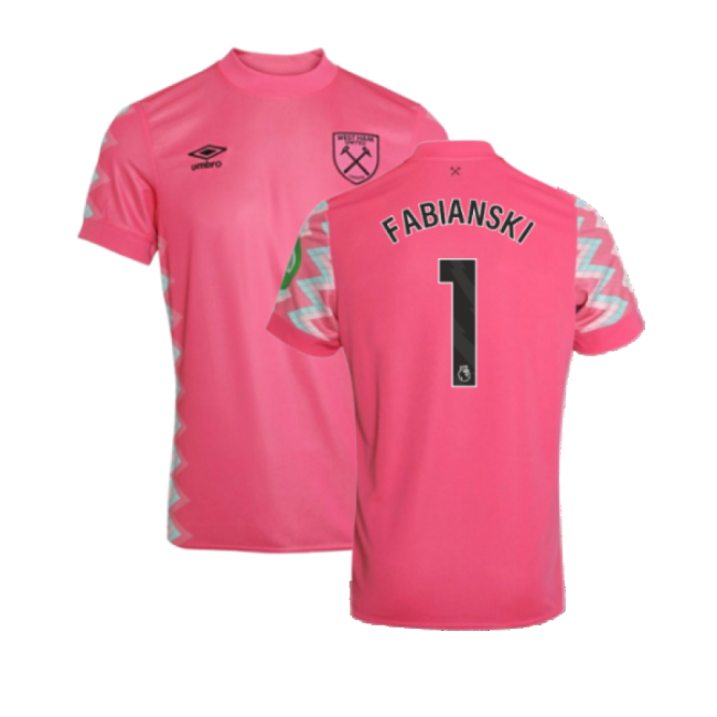 2024-2025 West Ham Goalkeeper Shirt (Pink) - Kids (Fabianski 1)-Vantage Point Soccer