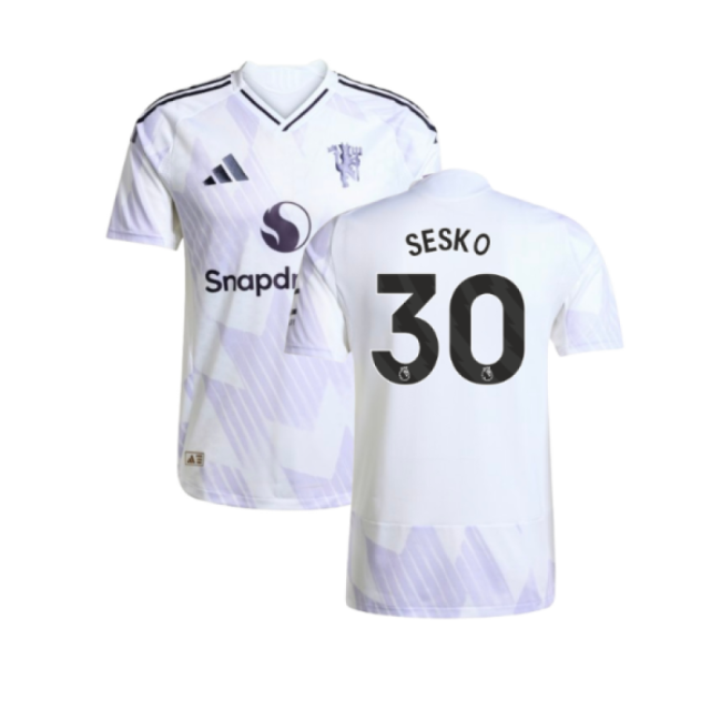 2025-2026 Man Utd Authentic Away Shirt (Sesko 30)-Football Jersey Hub
