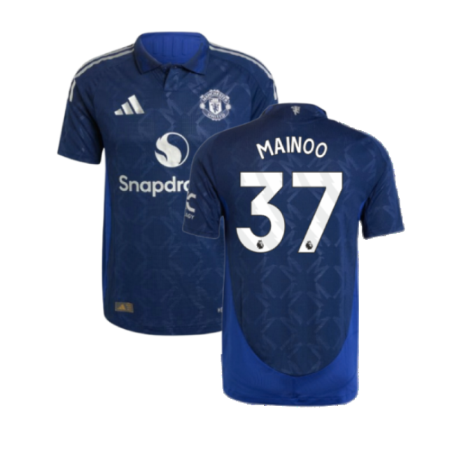 2024-2025 Man Utd Authentic Away Shirt (Mainoo 37)-Football Jersey Hub