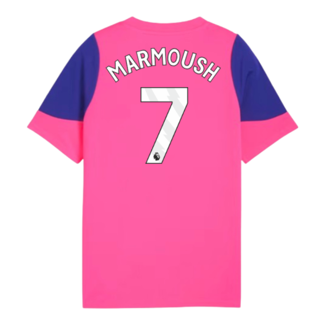 2025-2026 Man City Training Jersey (Fluro Pink) - Kids (Marmoush 7)-Football Shirts Shop