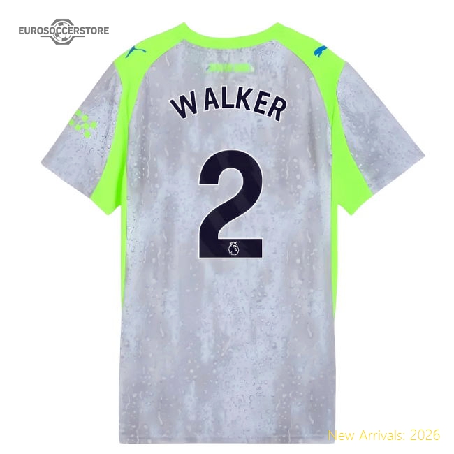 2025-2026 Man City Third Shirt (Womens) (Walker 2)-Football Jersey Hub