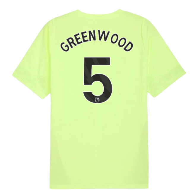2025-2026 Man City Training Jersey (Fizzy Apple) (Greenwood 5)-Football Shirts Shop