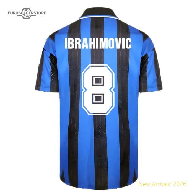 1998 Inter Milan Score Draw Home Shirt (IBRAHIMOVIC 8)-Football Shirts Shop