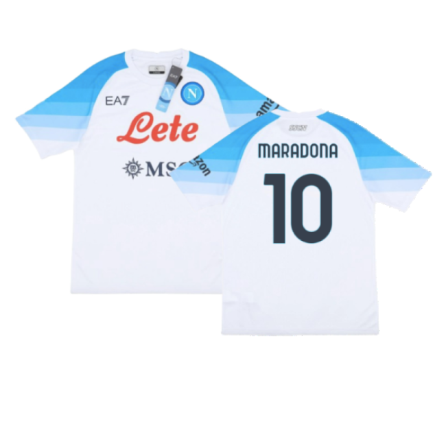 2022-2023 Napoli Authentic Away Shirt (Maradona 10)-Vantage Point Soccer
