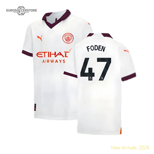 2023-2024 Man City Away Shirt (Kids) (FODEN 47)-Football Jersey Hub