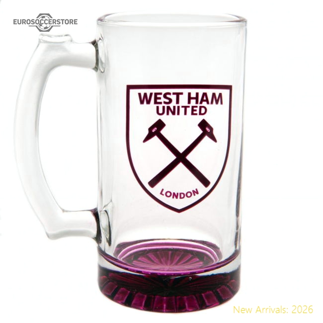West Ham United FC Stein Glass Tankard-Vantage Point Soccer