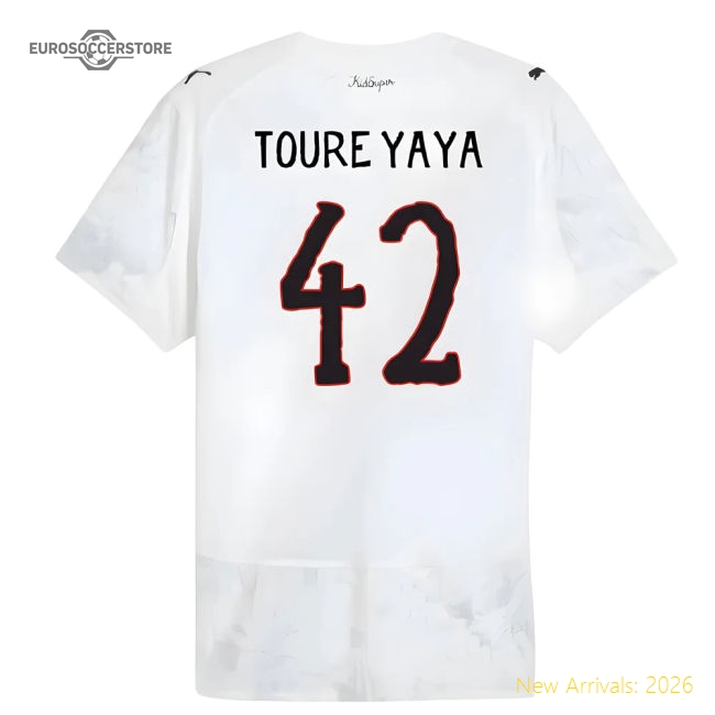 2025-2026 KIDSUPER x Manchester City CWC Authentic Shirt (White) (Toure Yaya 42)-Football Jersey Hub