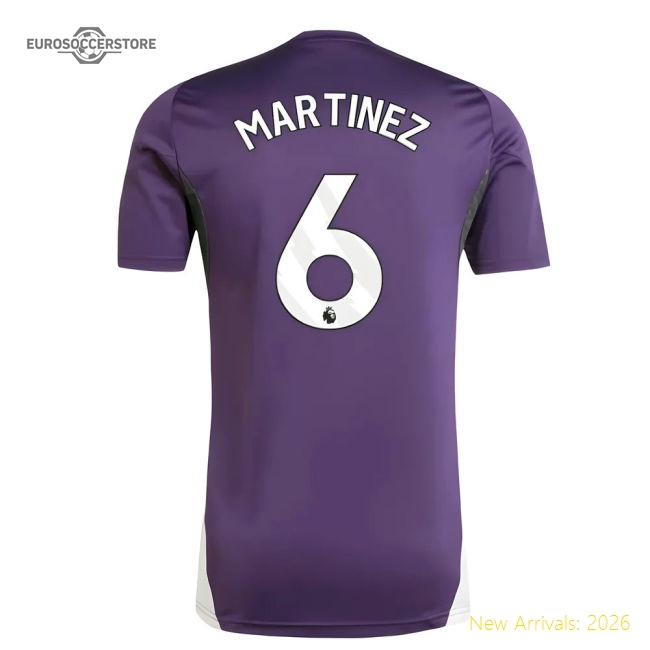 2025-2026 Man Utd Training Jersey (Aurora Plum) (Martinez 6)-Football Jersey Hub