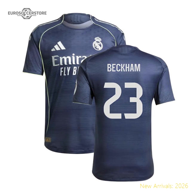 2025-2026 Real Madrid Authentic Away Shirt (Beckham 23)-Football Shirts Shop