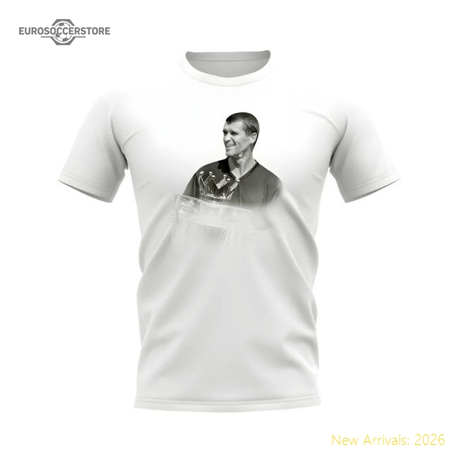 Roy Keane Manchester United Legend T-Shirt (White)-Football Jersey Hub