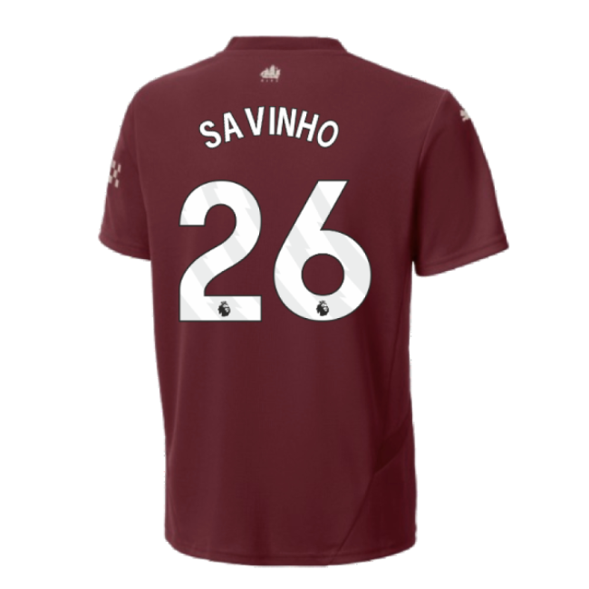 2024-2025 Man City Third Shirt (Kids) (Savinho 26)-Football Jersey Hub