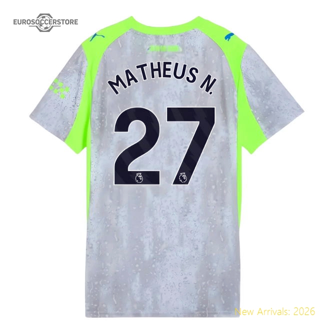 2025-2026 Man City Third Shirt (Womens) (Matheus N. 27)-Football Jersey Hub