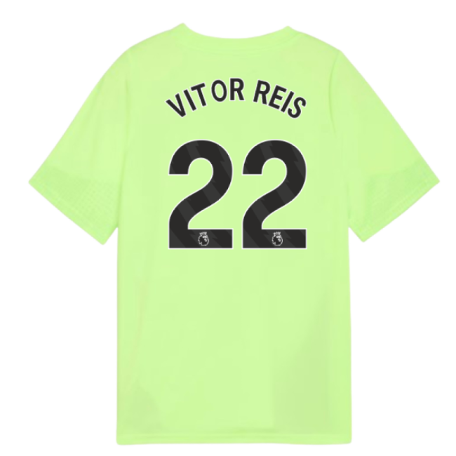 2025-2026 Man City Training Jersey (Fizzy Apple) - Kids (Vitor Reis 22)-Football Shirts Shop