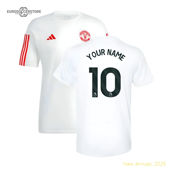 2023-2024 Man Utd Training Tee (White) (Your Name)-Football Jersey Hub