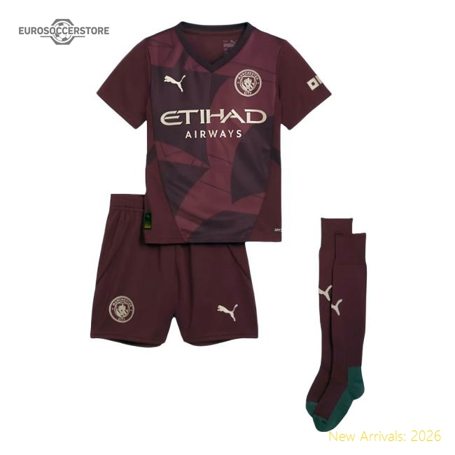 2024-2025 Man City Third Mini Kit (Haaland 9)-Football Shirts Shop