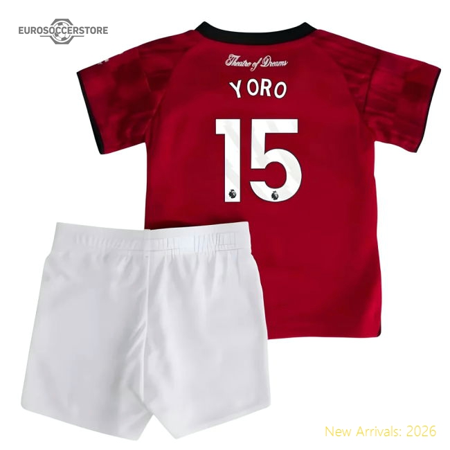 2025-2026 Man Utd Home Baby Kit (Yoro 15)-Football Jersey Hub