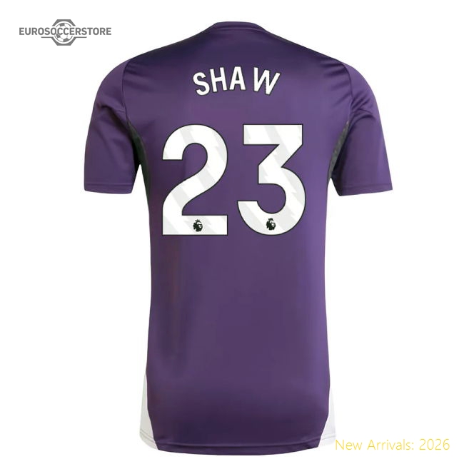 2025-2026 Man Utd Training Jersey (Aurora Plum) (Shaw 23)-Football Jersey Hub