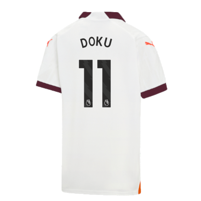 2023-2024 Man City Away Shirt (Kids) (Doku 11)-Football Jersey Hub