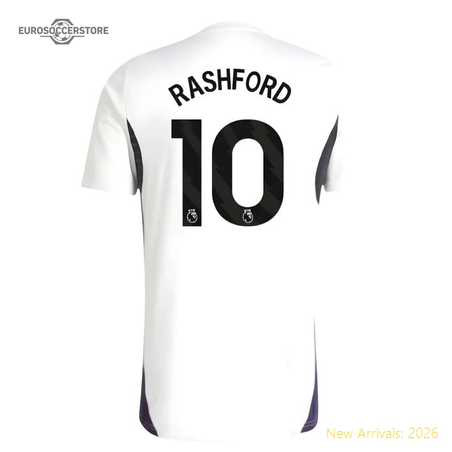 2025-2026 Man Utd Training Jersey (White) (Rashford 10)-Football Jersey Hub