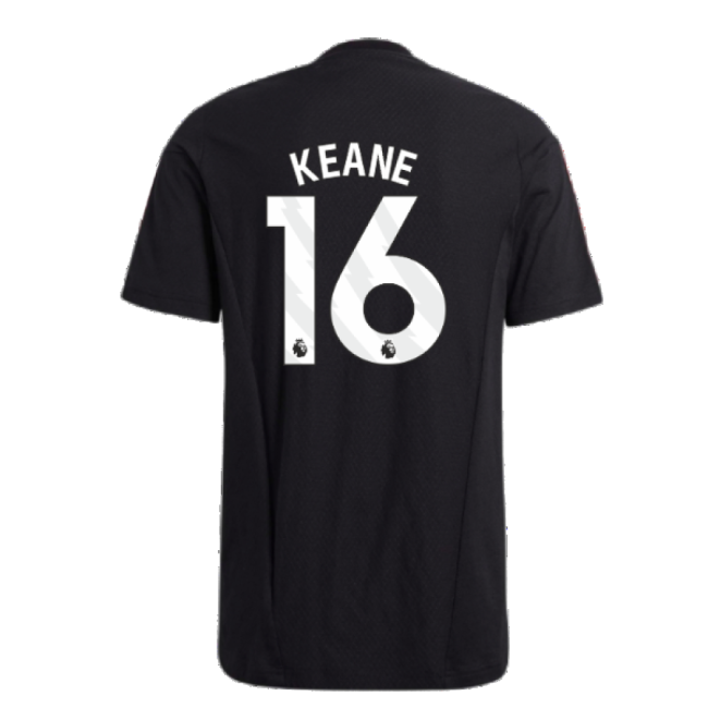2023-2024 Man Utd Training Tee (Black) (Keane 16)-Football Jersey Hub