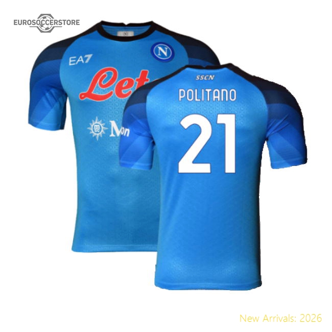 Napoli 2022-23 Player Issue Home Shirt (3XL) (Politano 21) (Excellent)-Vantage Point Soccer