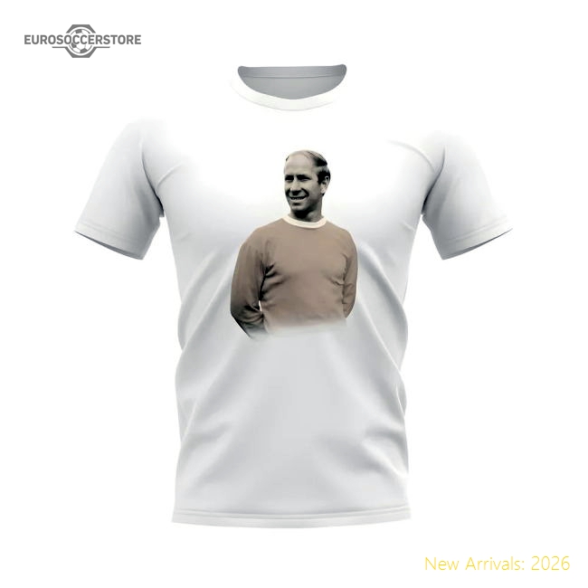 Bobby Charlton Manchester United Legend T-Shirt (White)-Football Jersey Hub