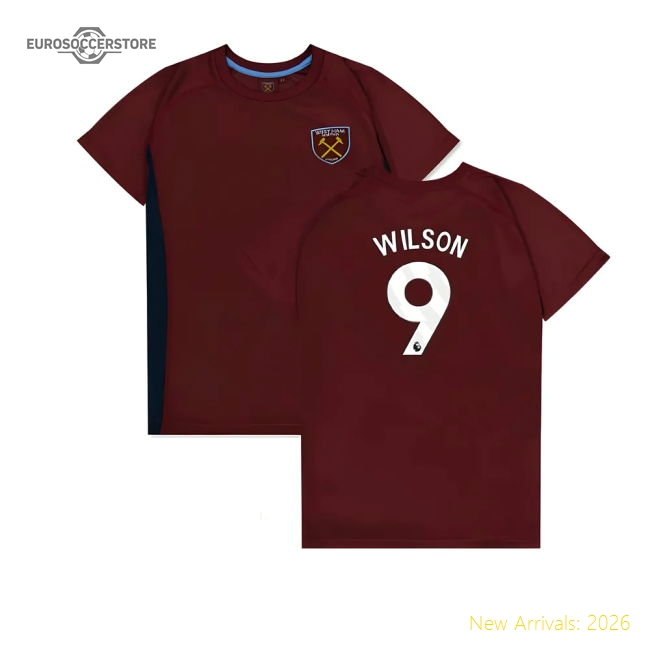West Ham United Poly T-Shirt (Claret/Blue) - Kids (Wilson 9)-Vantage Point Soccer