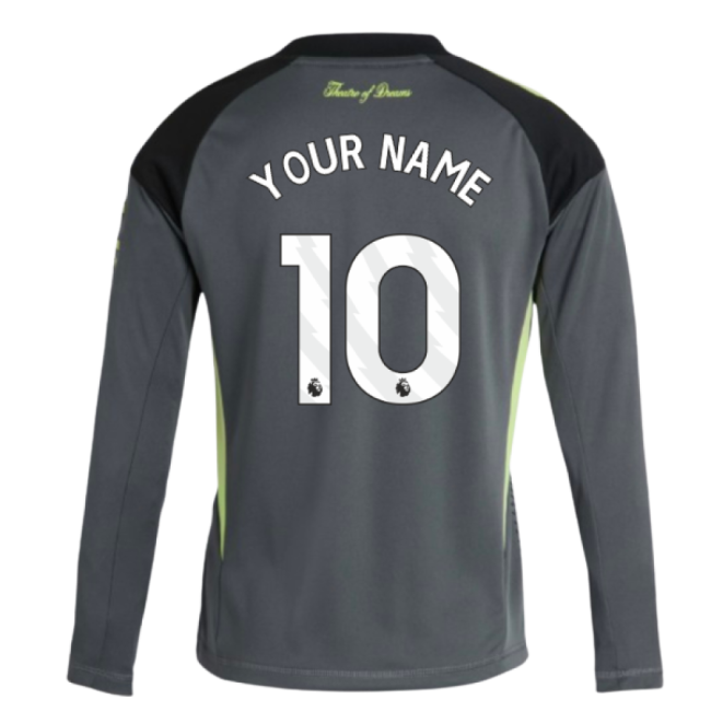 2025-2026 Man Utd Home Goalkeeper Shirt (Grey) - Kids (Your Name)-Football Jersey Hub